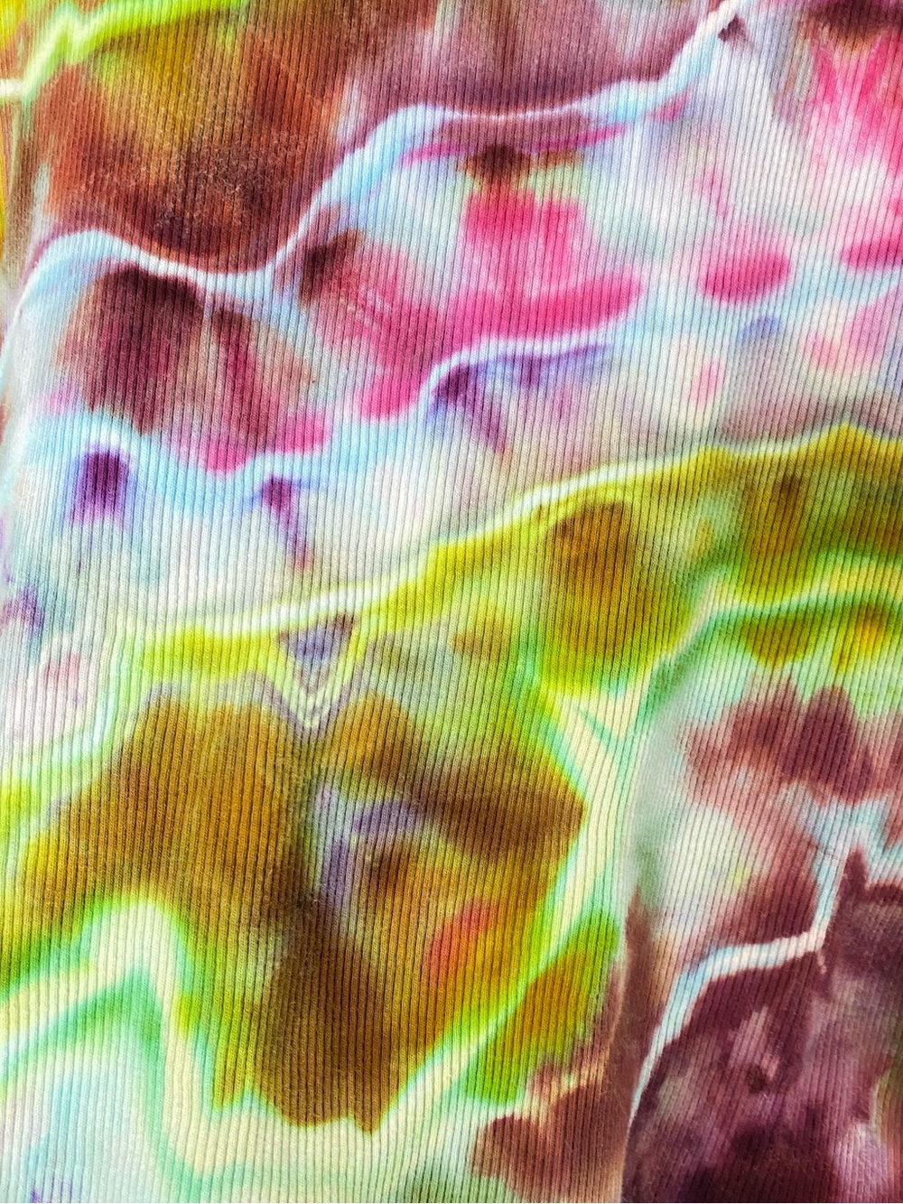 OOAK Tie Dye Tank Top Womens Size Small Medium Handmade Ice Geode Upcycle Cotton - Picture 3 of 7